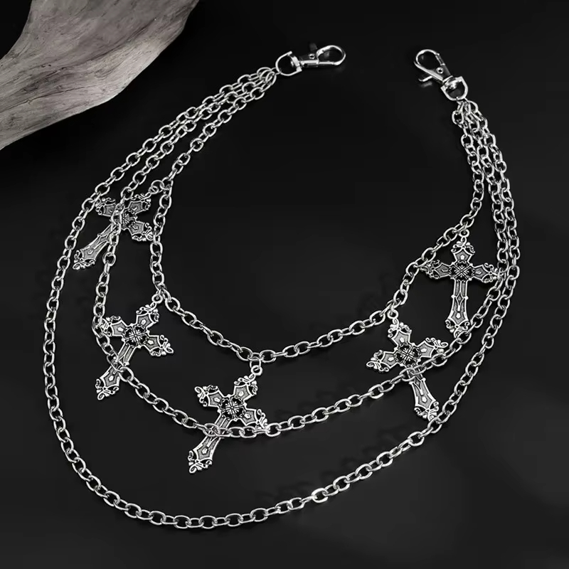 Qualiti Body Jewelry - Moda Punk Metal Pantolon Zinciri Hip