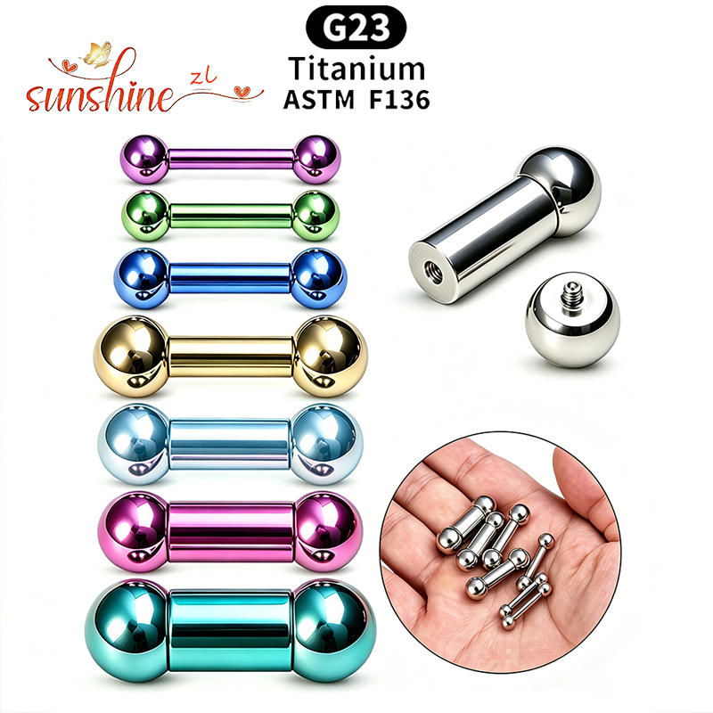 Body Jewelry Internally Threaded - İmplant Sınıfı Titanyum ASTM F136 İçten