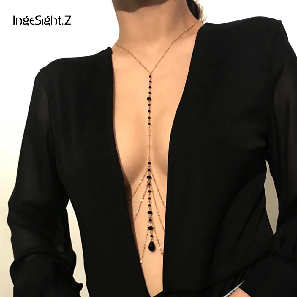 Body Jewelry Retainers - IngeSight.Z basit stil zincir kolye göbek