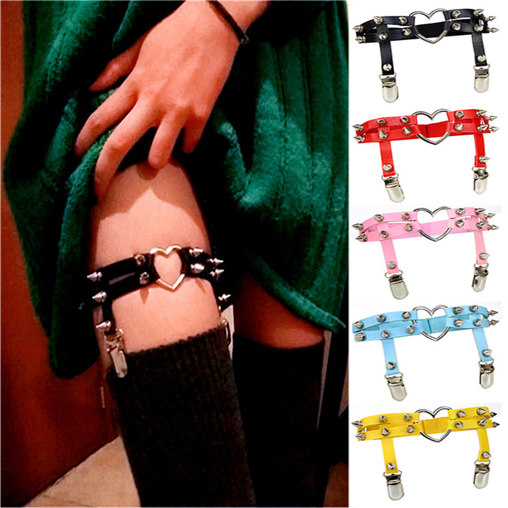 Body Jewelry Outfit - 1 adet kadın Punk Goth kalp