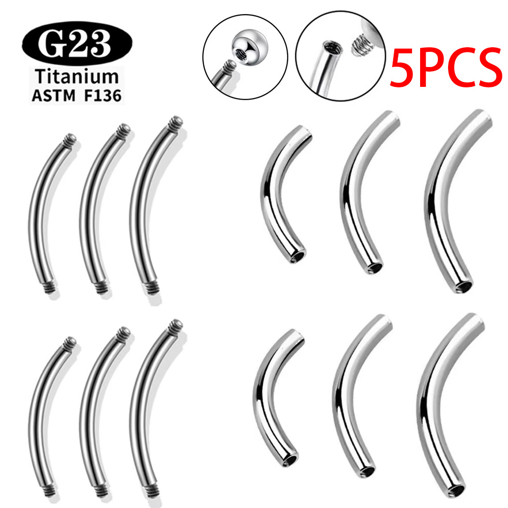 Body Jewelry Internally Threaded - 5 Adet/Lot ASTM F136 Titanyum İçten