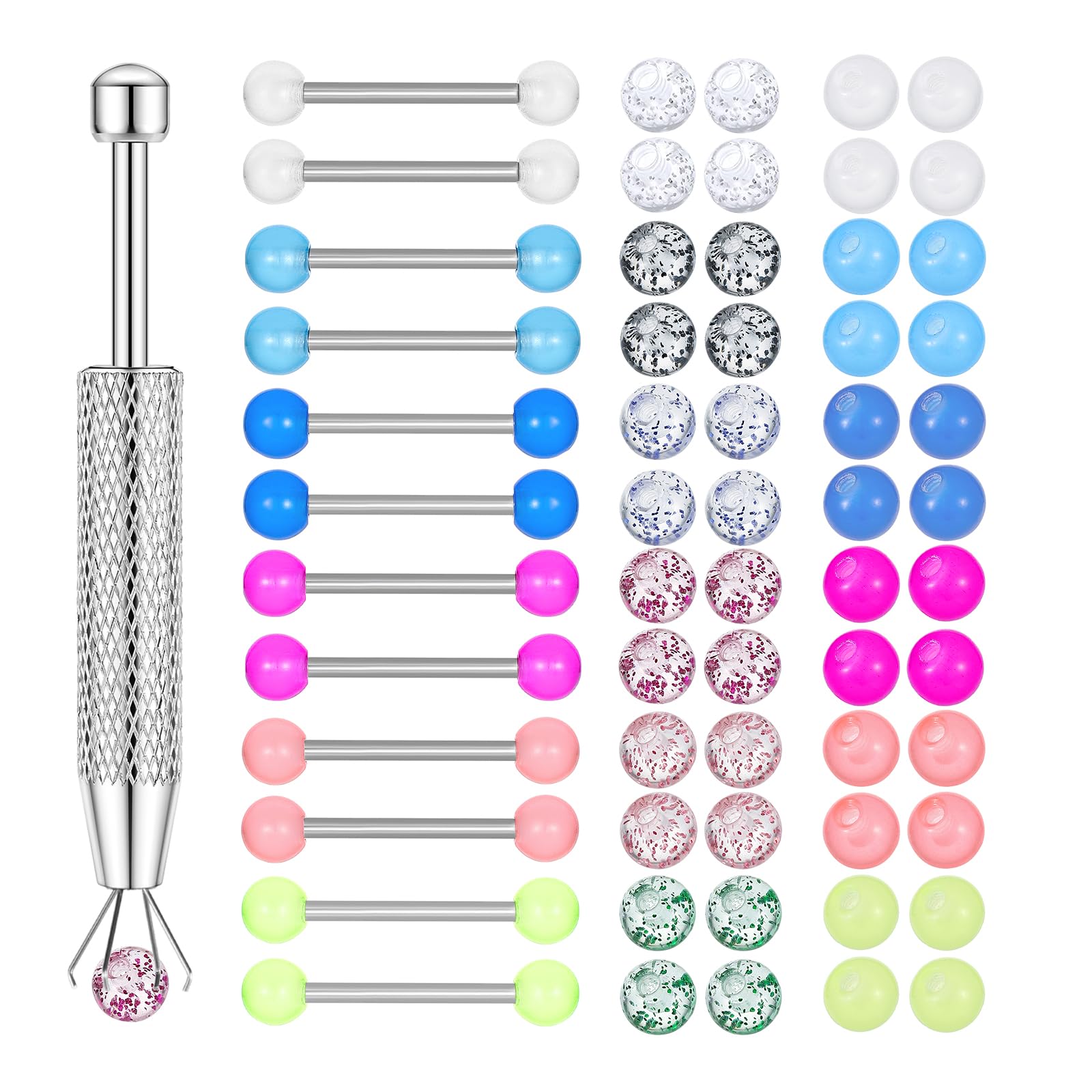 Body Jewelry Replacement Ball - 12 adet halter meme ucu halkaları