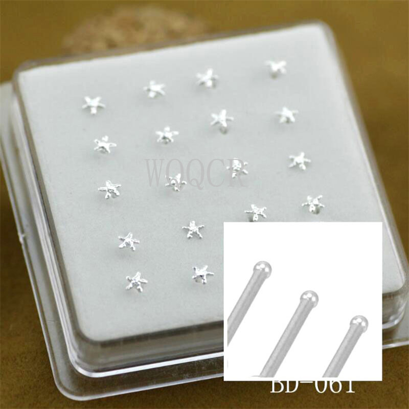 Body Jewelry Jewelry Box - 20 adet/kutu Buzlu Yüzeyli Yıldız Şeklinde
