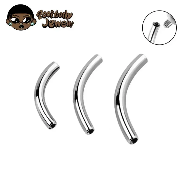 Body Jewelry Internally Threaded - 10 adet/grup ASTM F136 Titanyum İç