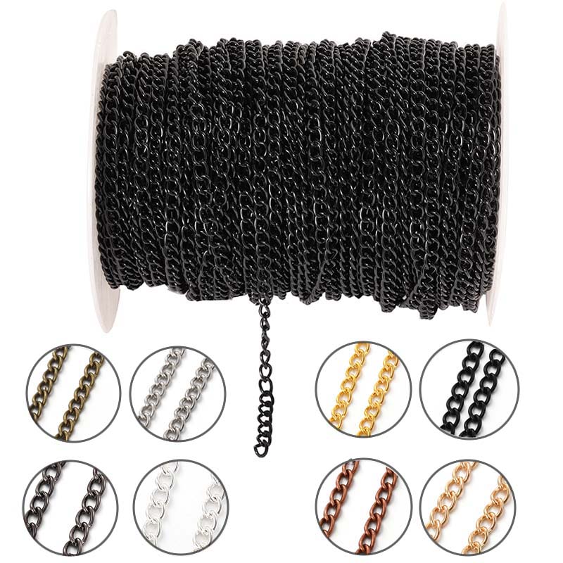 Body Jewelry Outfit - 2 metre 2.5/3.5/4.5mm Metal Düz Oval