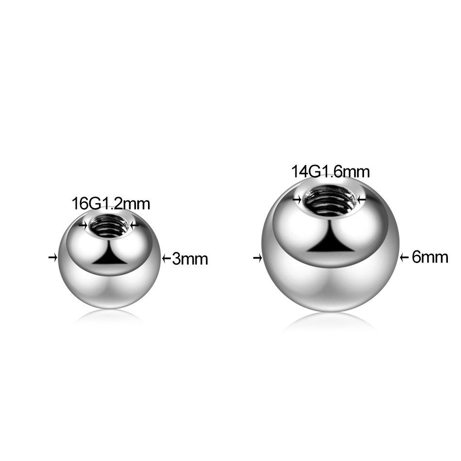 10 adet/grup Titanyum Konu Hal - Body Jewelry Replacement Ball incelemesi ve fiyatı