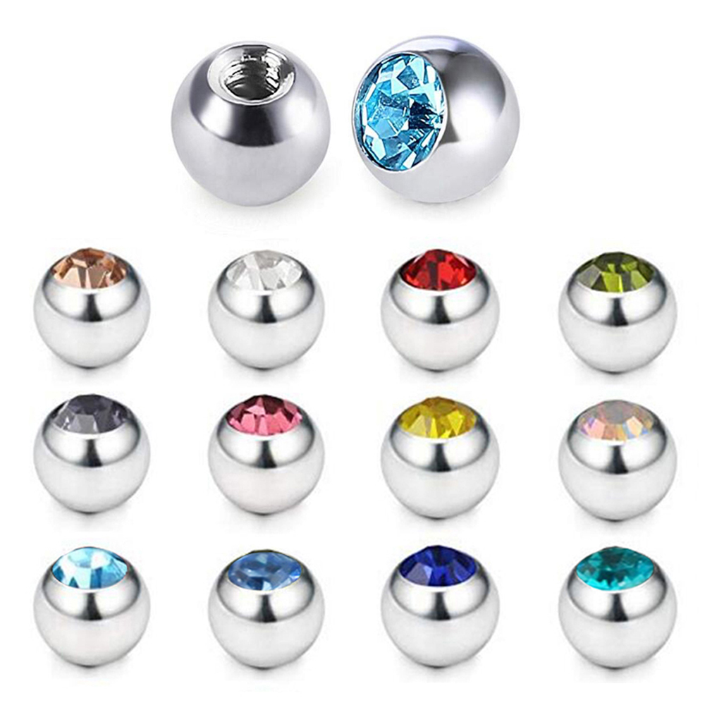 60 adet paslanmaz çelik CZ kri - Body Jewelry Replacement Ball incelemesi ve fiyatı