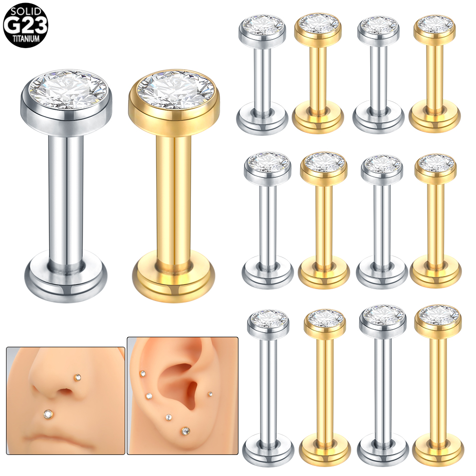 10 adet G23 titanyum Labret Pi - Body Jewelry Internally Threaded incelemesi ve fiyatı