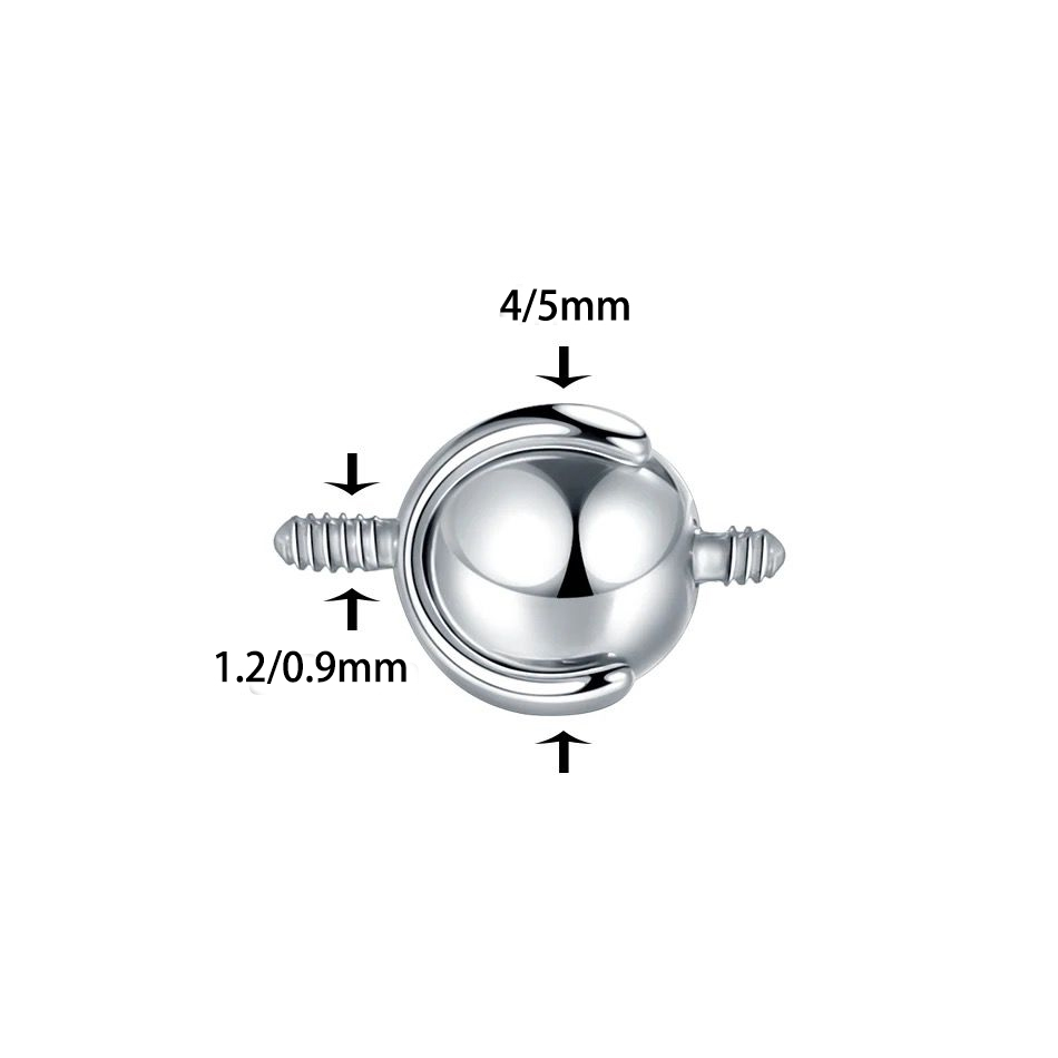 1 adet 16G/14G 4/5mm endüstriy - Body Jewelry Replacement Ball incelemesi ve fiyatı