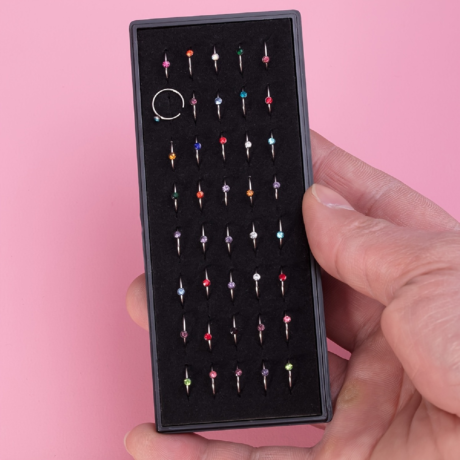 40 adet/kutu Işıltılı Yapay El - Body Jewelry Jewelry Box incelemesi ve fiyatı