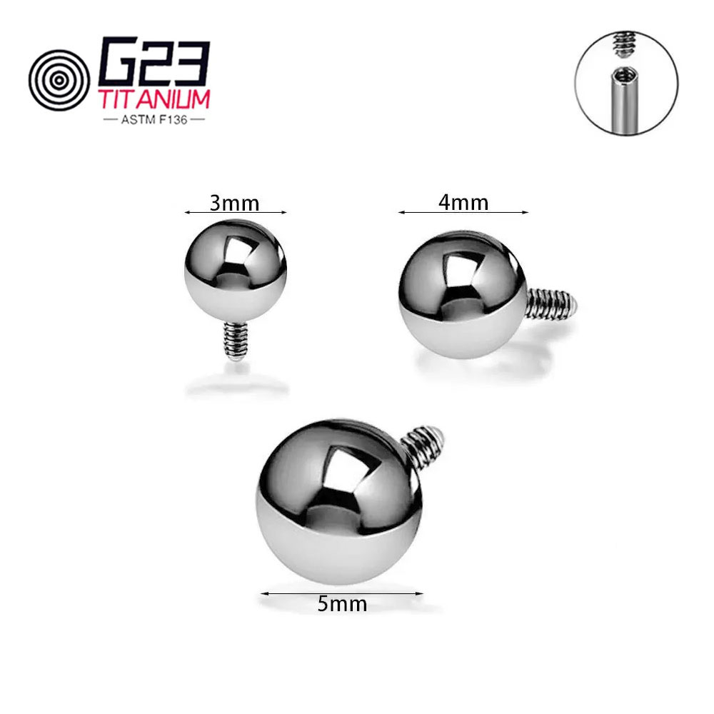 Toptan 10/50 adet Titanyum 14G - Body Jewelry Replacement Ball incelemesi ve fiyatı