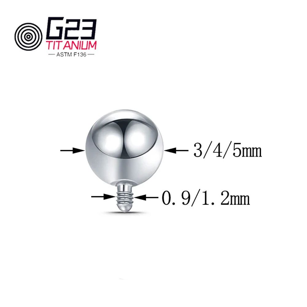 Toptan 10/50 adet Titanyum 14G - Body Jewelry Replacement Ball incelemesi ve fiyatı