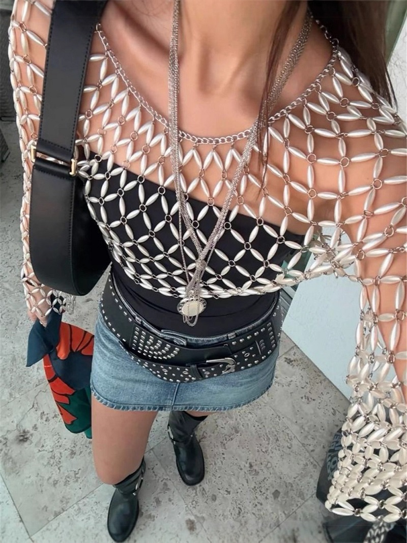 Kadınlar Uzun Kollu Beyaz Bonc - Body Jewelry Retainers incelemesi ve fiyatı