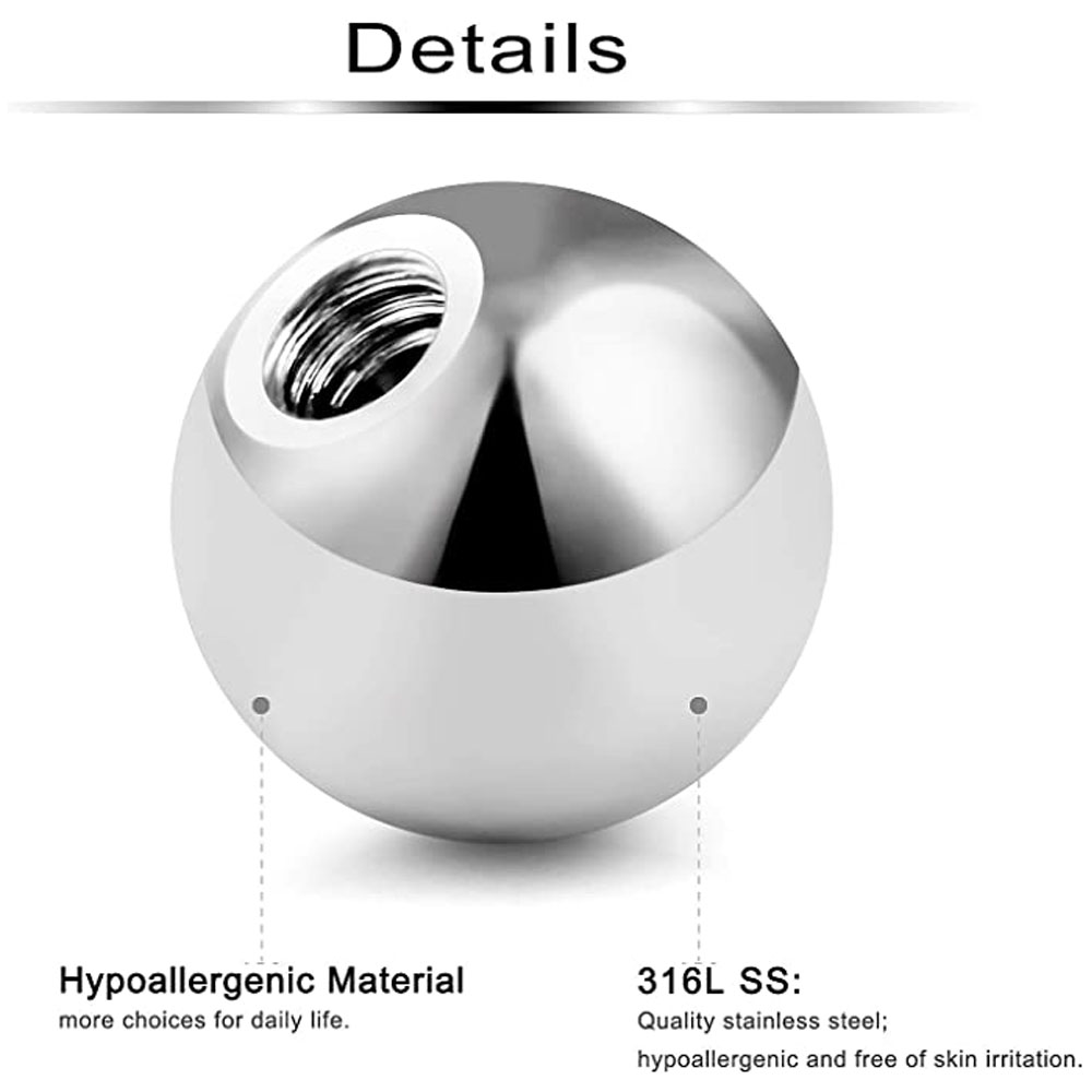 80 adet 3-5MM 316L cerrahi çel - Body Jewelry Replacement Ball incelemesi ve fiyatı