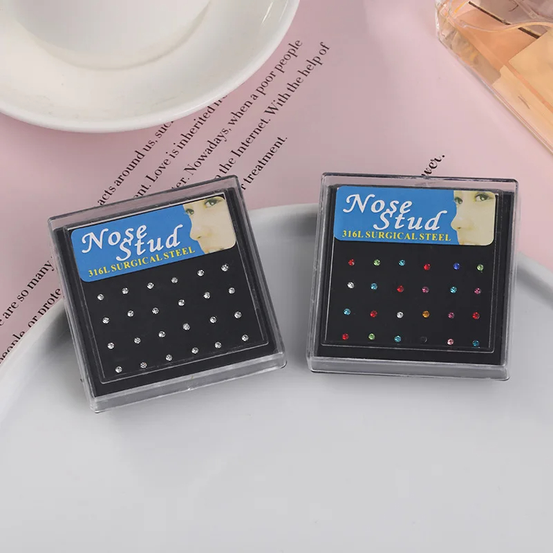 24 adet/kutu Kristal Burun Hal - Body Jewelry Jewelry Box incelemesi ve fiyatı