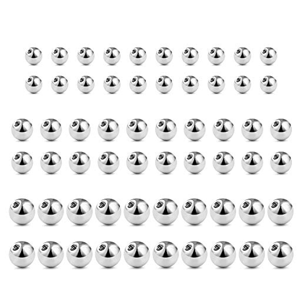 WKOUD 60 adet 14G 16G 3-5mm 31 - Body Jewelry Replacement Ball incelemesi ve fiyatı