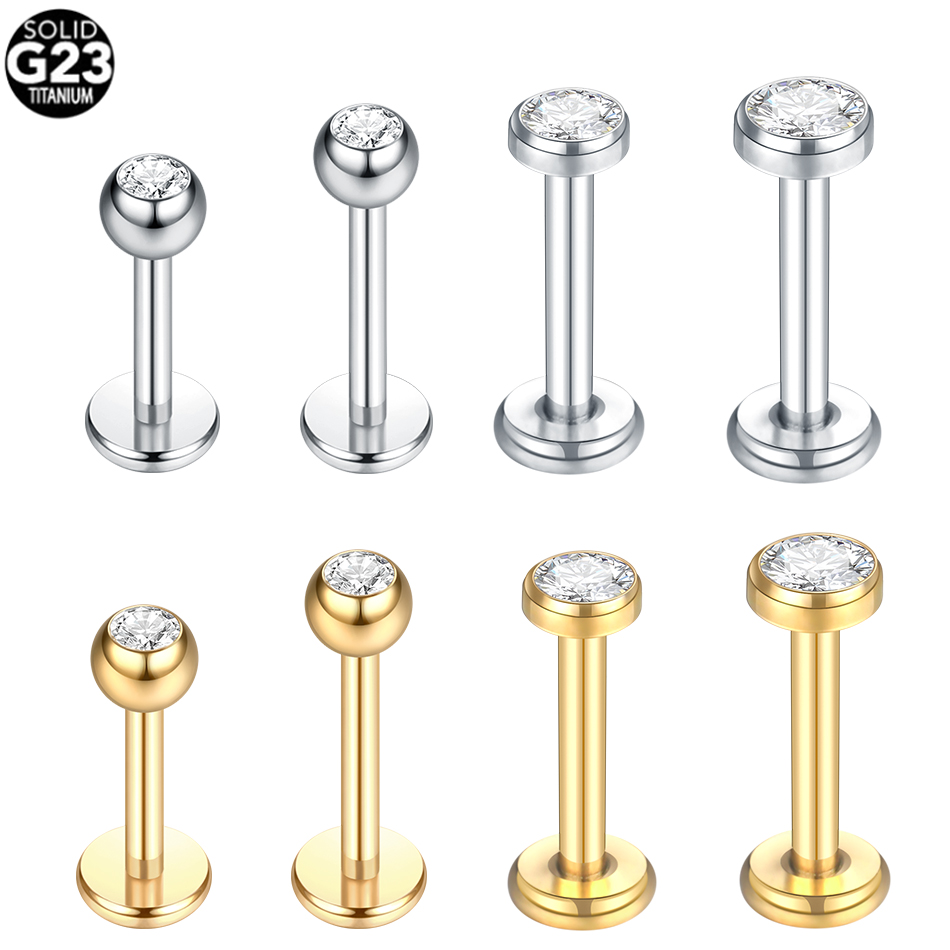 G23 titanyum Labret Piercing d - Body Jewelry Internally Threaded incelemesi ve fiyatı