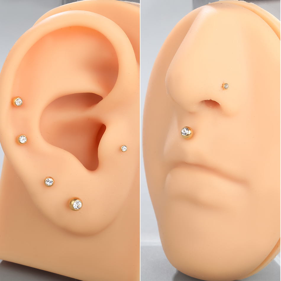 G23 titanyum Labret Piercing d - Body Jewelry Internally Threaded incelemesi ve fiyatı