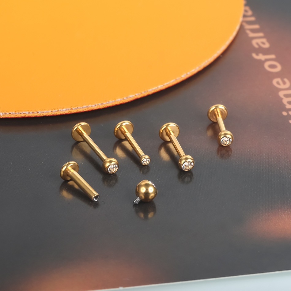 G23 titanyum Labret Piercing d - Body Jewelry Internally Threaded incelemesi ve fiyatı