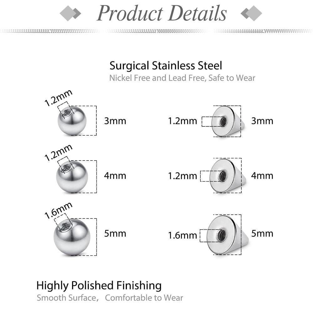 1-157 adet Set sahte kaş halka - Body Jewelry Replacement Ball incelemesi ve fiyatı