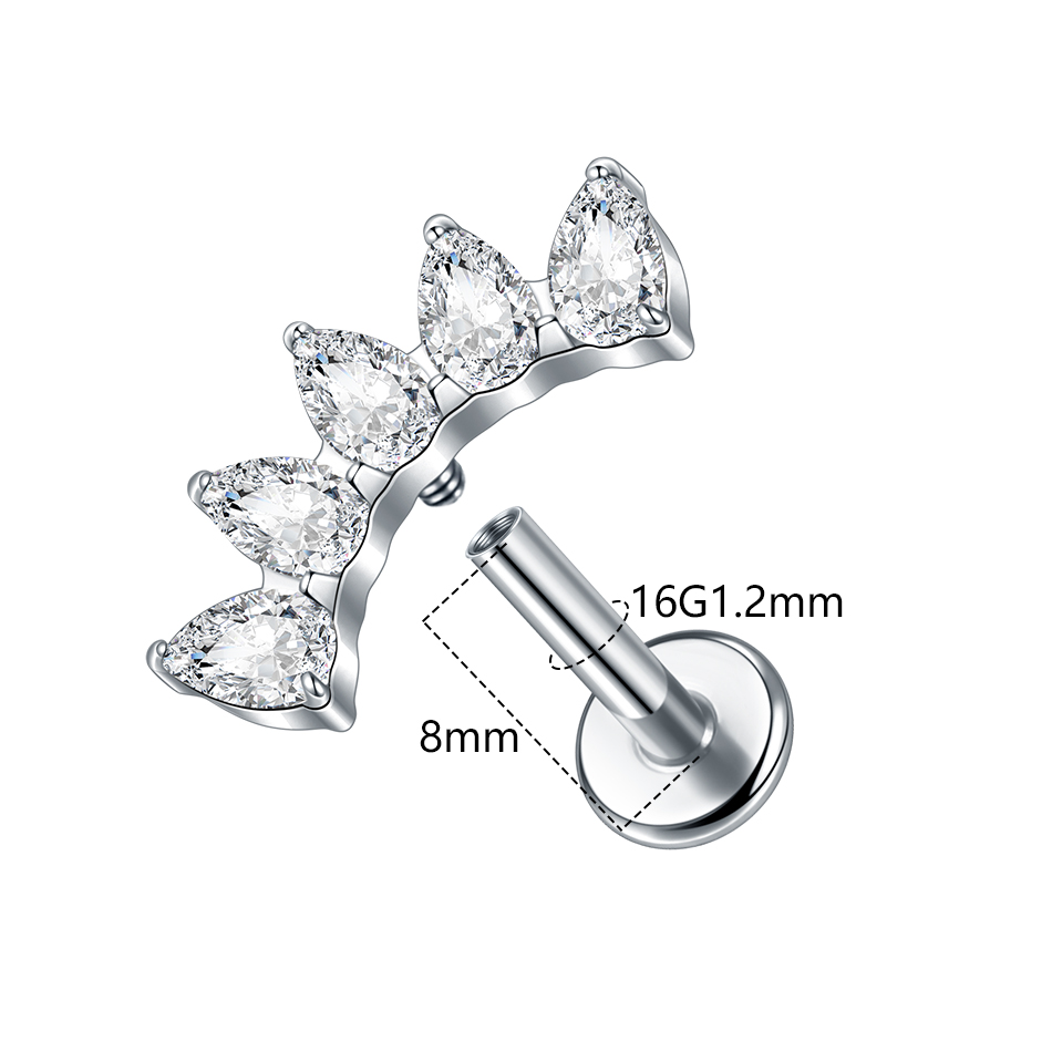 1 adet/5 adet G23 titanyum yap - Body Jewelry Internally Threaded incelemesi ve fiyatı