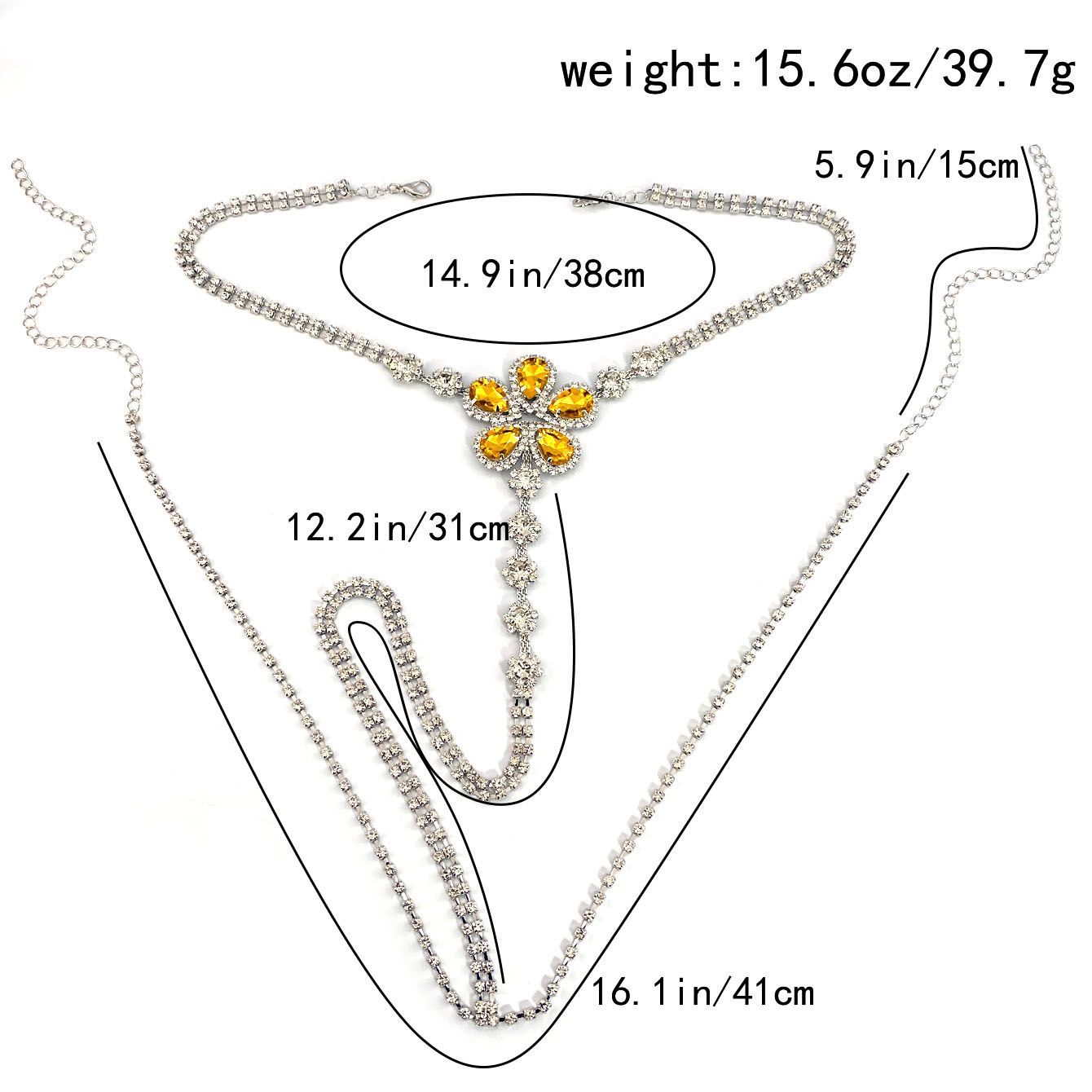 1 adet çiçek şekilli seksi Rhi - Body Jewelry Chain incelemesi ve fiyatı