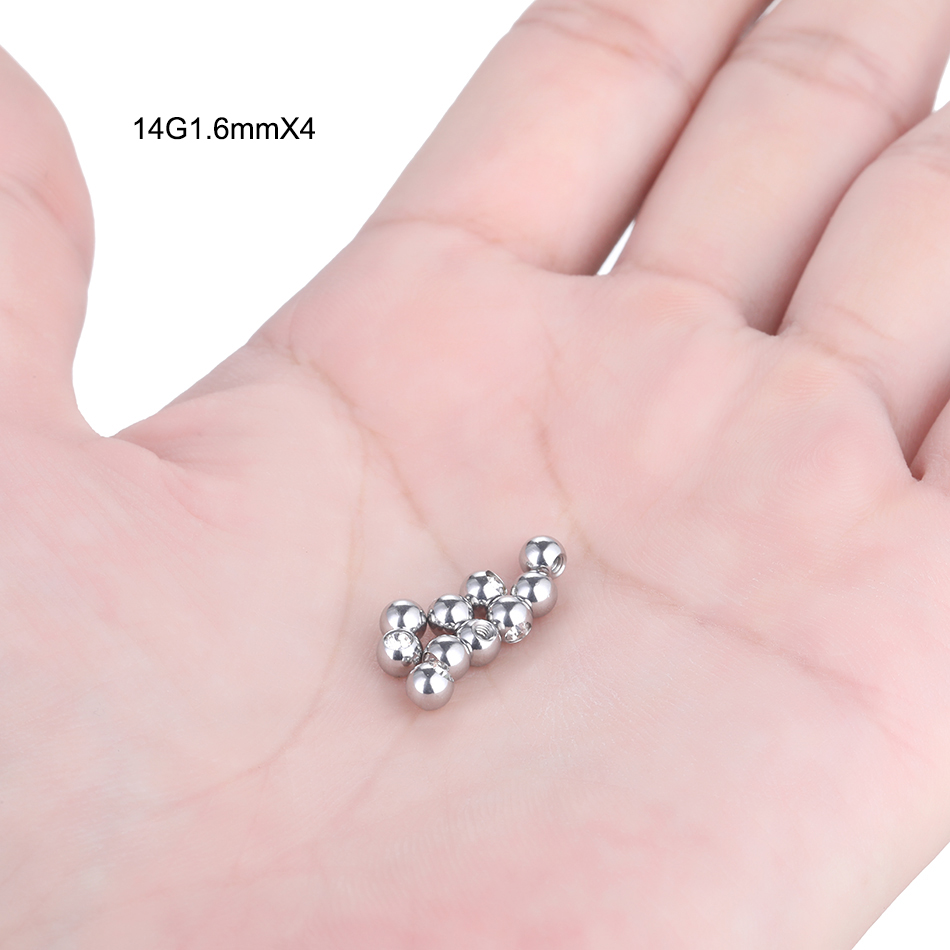 10 adet paslanmaz çelik vida t - Body Jewelry Replacement Ball incelemesi ve fiyatı