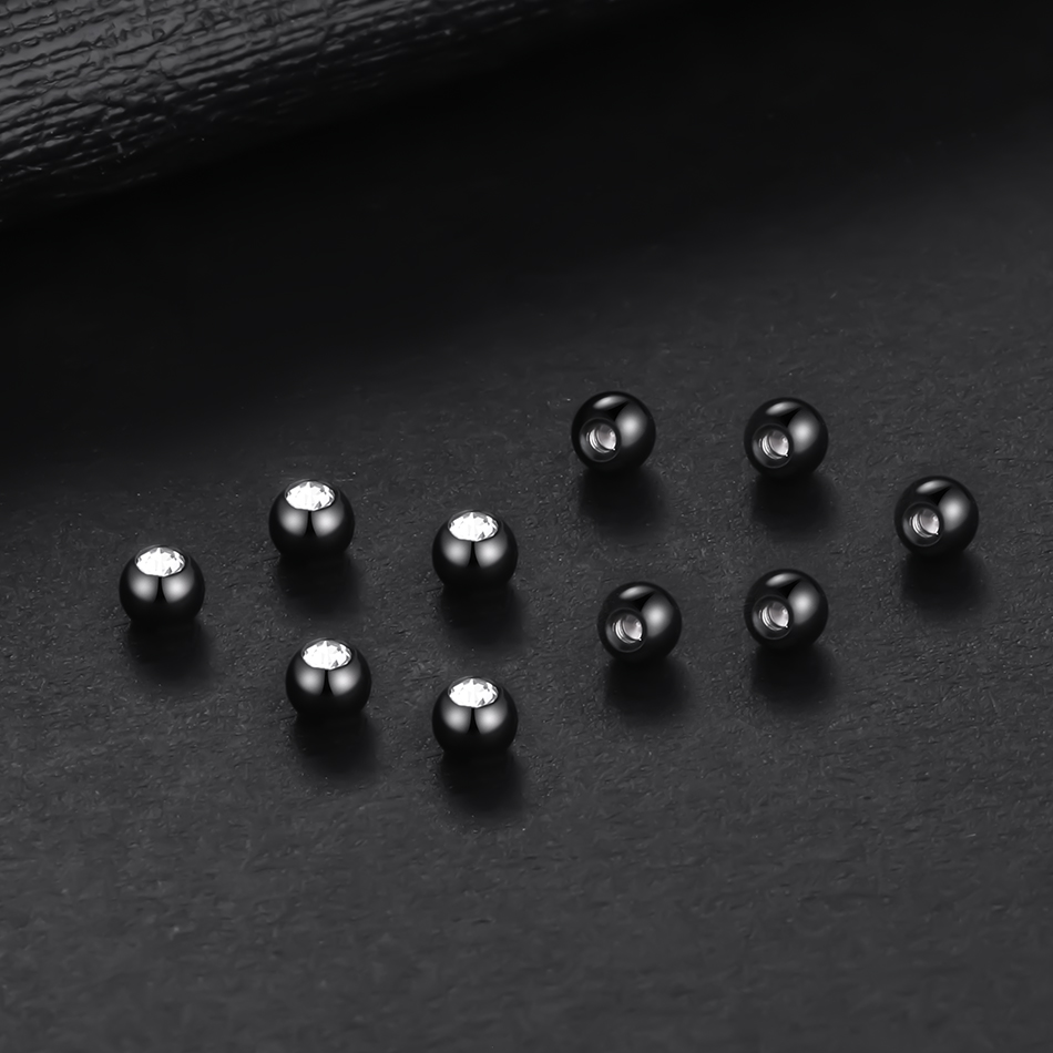 10 adet paslanmaz çelik vida t - Body Jewelry Replacement Ball incelemesi ve fiyatı