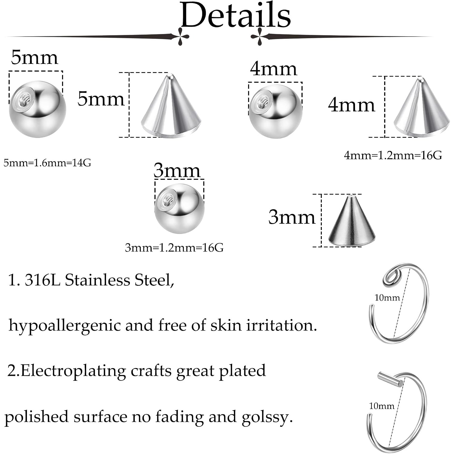 Drperfect Sahte Kaş Halkası Sa - Body Jewelry Replacement Ball incelemesi ve fiyatı